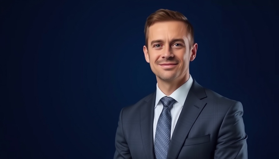 Cinematic portrait of a confident businessman for a masterclass on starting an AI company in wellness.