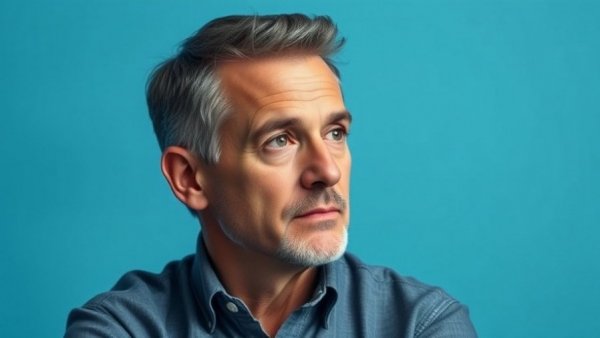 Portrait of a focused man on a blue background related to Circle Internet Group valuation.