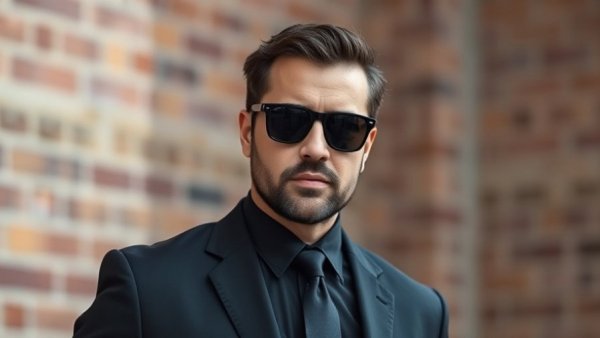 Confident man in black suit symbolizes silent skill that earns respect.