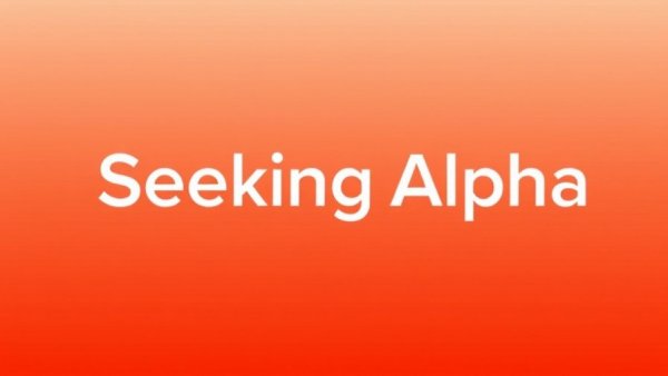 Minimalist Seeking Alpha logo on an orange-red gradient background.