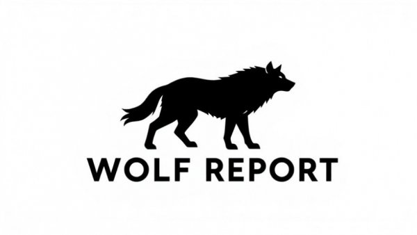USA market analysis logo with wolf silhouette.