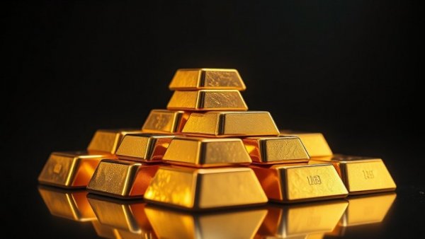 USA market analysis symbolized by gold bars in pyramid