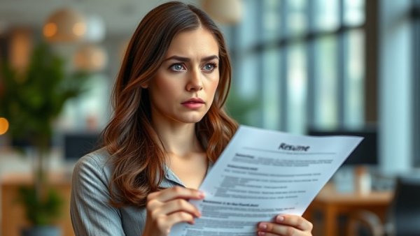 Concerned woman in job interview discussing red flags in hiring 2026.