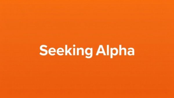 Seeking Alpha logo on gradient orange background related to US market analysis.