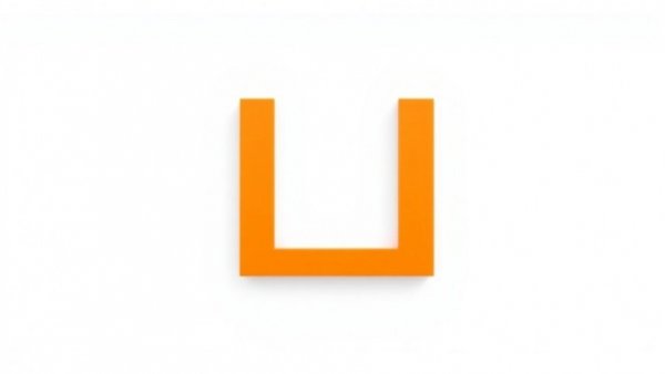 Minimalistic orange alpha icon for USA market analysis