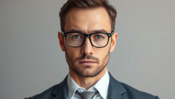 Professional man in USA market analysis context