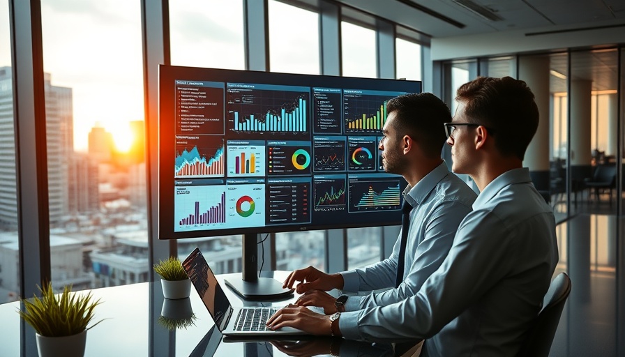 USA market analysis in a modern office with digital charts.