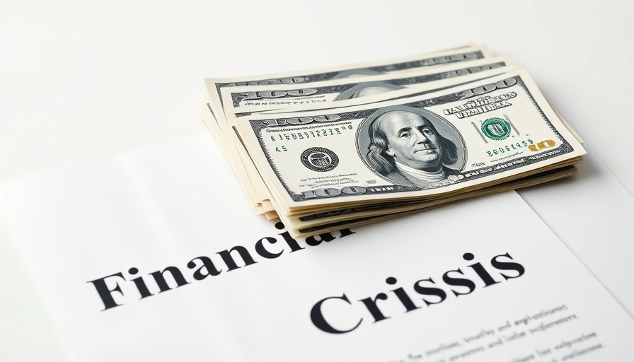USA market analysis concept with dollar bills and financial crisis documents.
