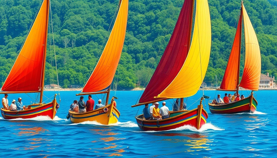 Vibrant boat scene, Norton Museum of Art Basquiat acquisition.