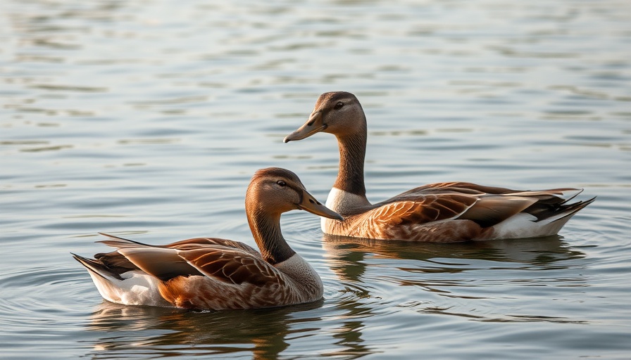 Ducks on lake during October Big Day 2025 event, tranquil setting.