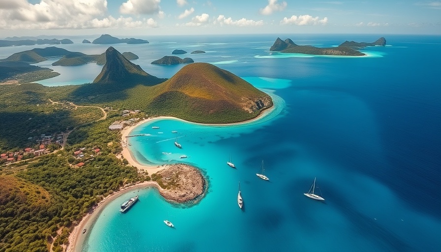 Aerial view capturing Virgin Gorda tourism highlights.