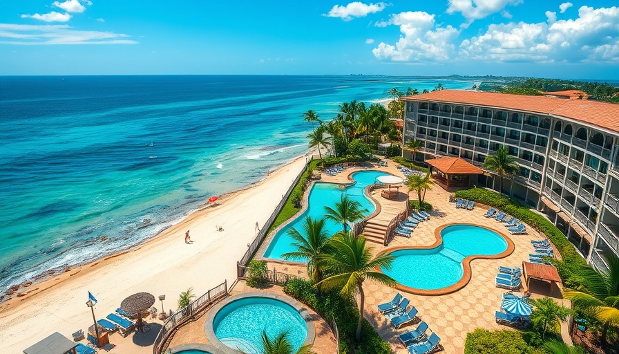 Luxurious Sandals Jamaica resort, vibrant pools and ocean view