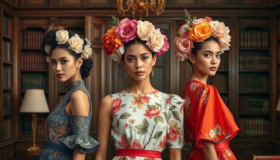 Haitian designers at Harlem Fashion Row showcasing unique floral hairstyles and fashion.