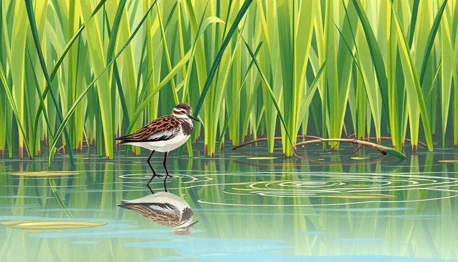 Illustrative solitary sandpiper in wetland - Solitary Sandpiper conservation.