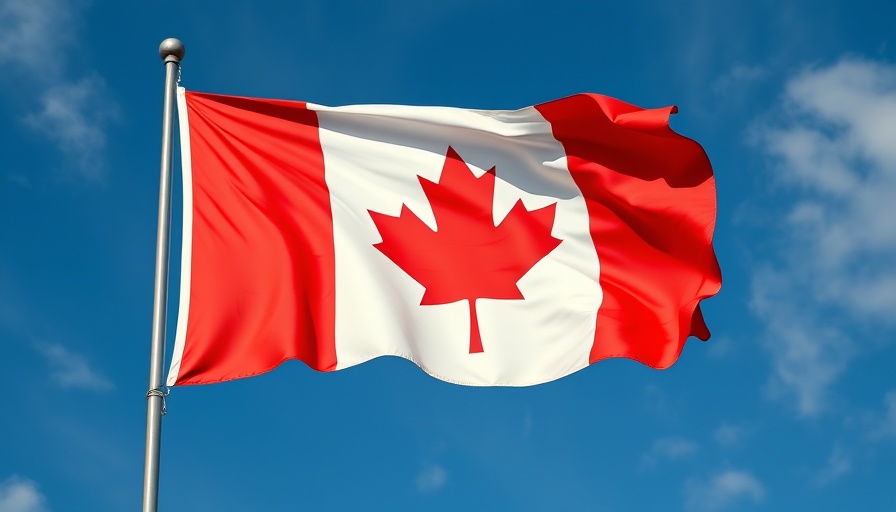 Vibrant Canadian flag symbolizing CARICOM-Canada trade relationships.