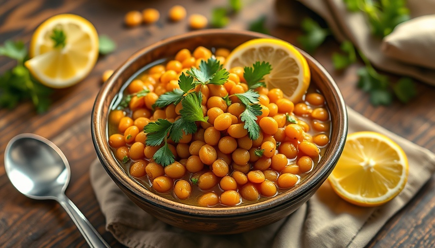 Boiled Channa Recipe in a bowl with garnish on a rustic table.