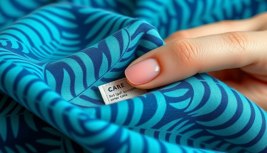 Detailed fabric patterns with care label held by hand, refresh your wardrobe without adding clutter.