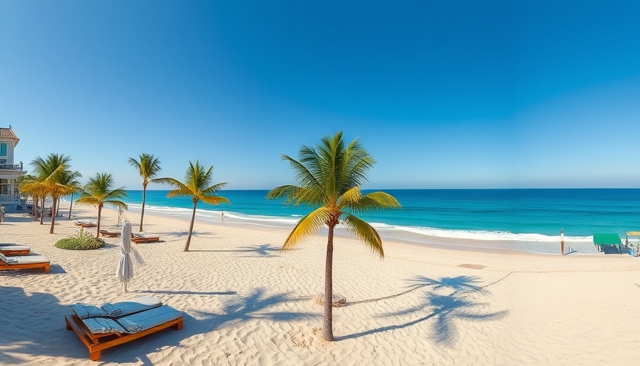 Idyllic beachfront view comparing Sandals Barbados vs. Sandals Royal Barbados.