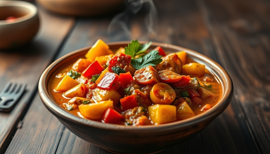 Vibrant Caribbean curry dish with authentic flavors.
