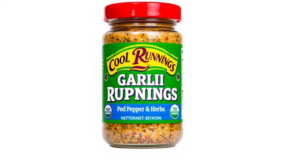 Cool Runnings Garlic, Pepper & Herbs spice jar for zucchini boats recipe.
