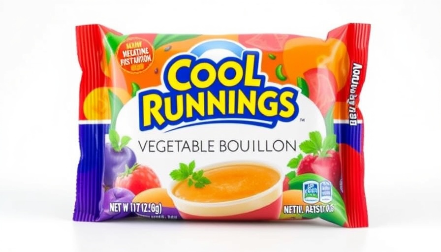 Cool Runnings Vegetable Bouillon pack with colorful branding.