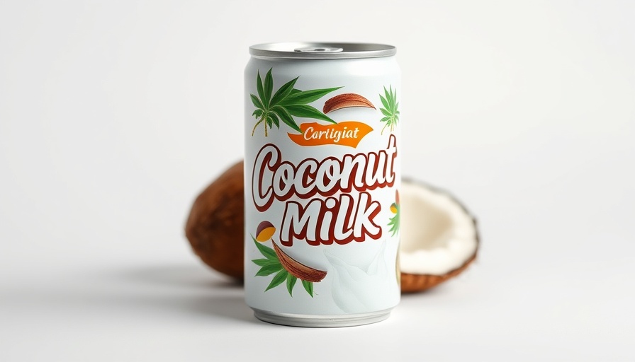 Vibrant can of coconut milk for curried pumpkin soup.