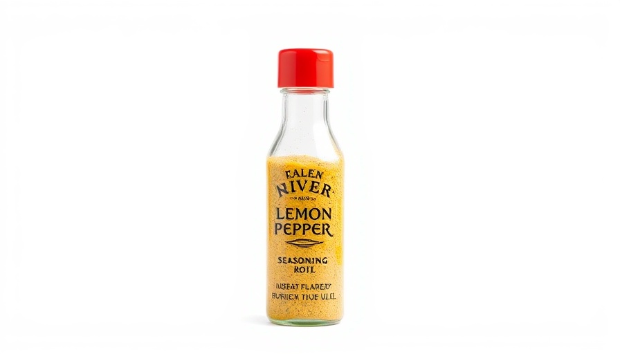 Lemon pepper seasoning bottle for baked lemon herb salmon recipe.