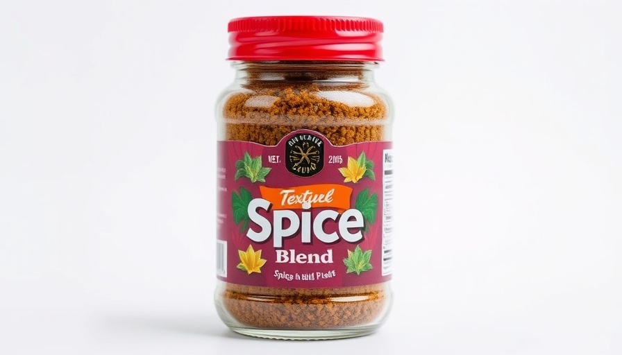 All-purpose seasoning jar with a red lid on white background.