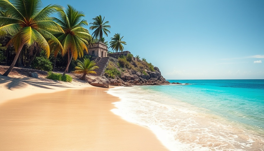 Yucatán Express tour vibrant coastal landscape with turquoise ocean.