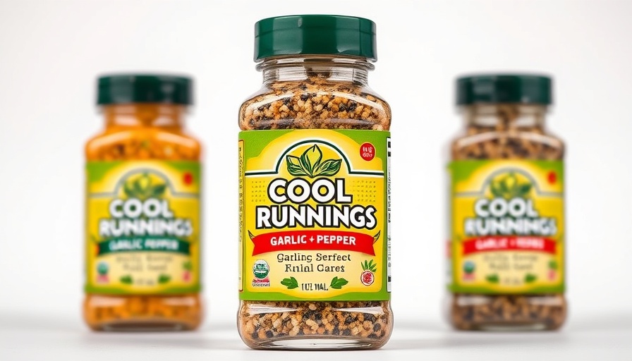 Cool Runnings seasoning jar against a white background.
