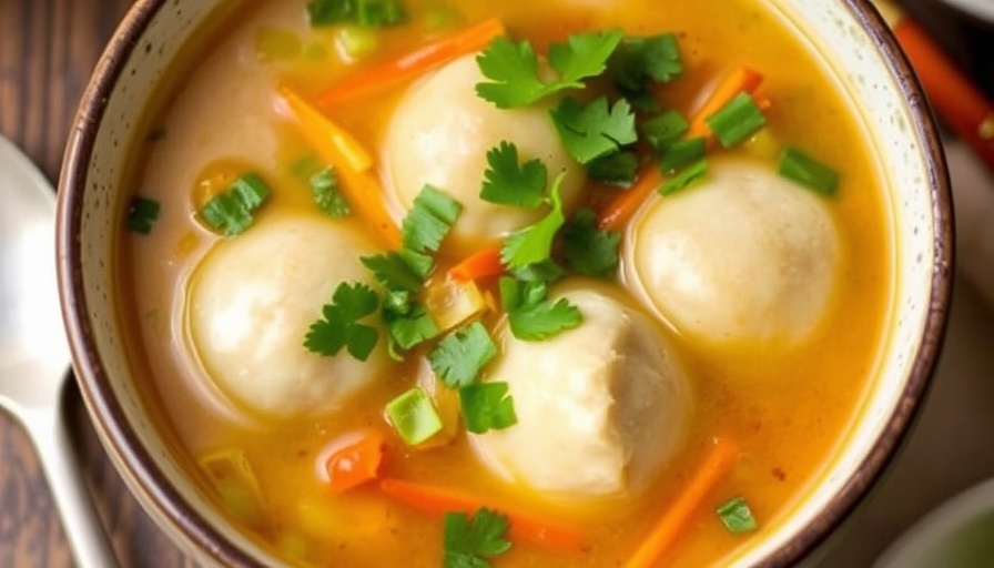 20 Minute Thai Coconut Dumpling Soup