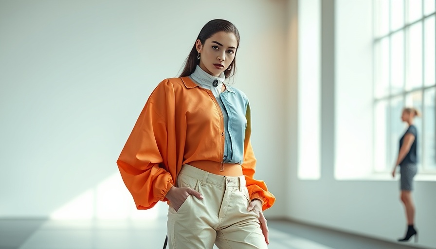 Repurposed fashion show banner depicting futuristic style