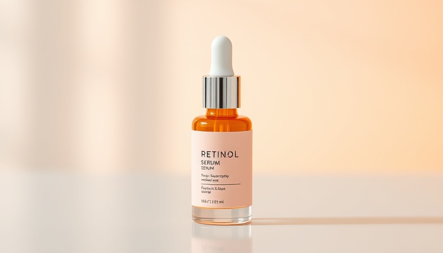 Minimalist retinol serum bottle for sensitive skin.