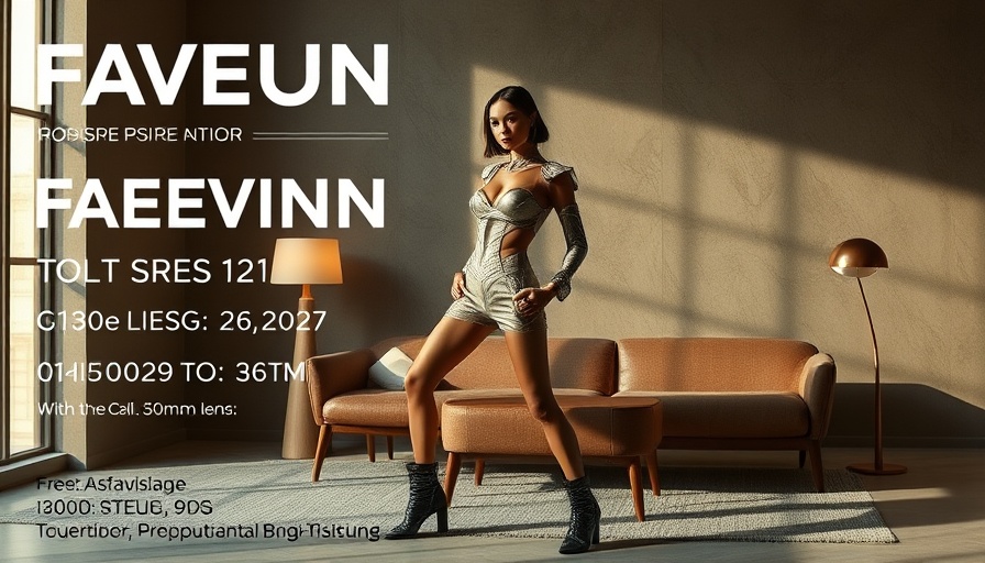 Futuristic fashion model at the Repurposed Fashion Show event poster.