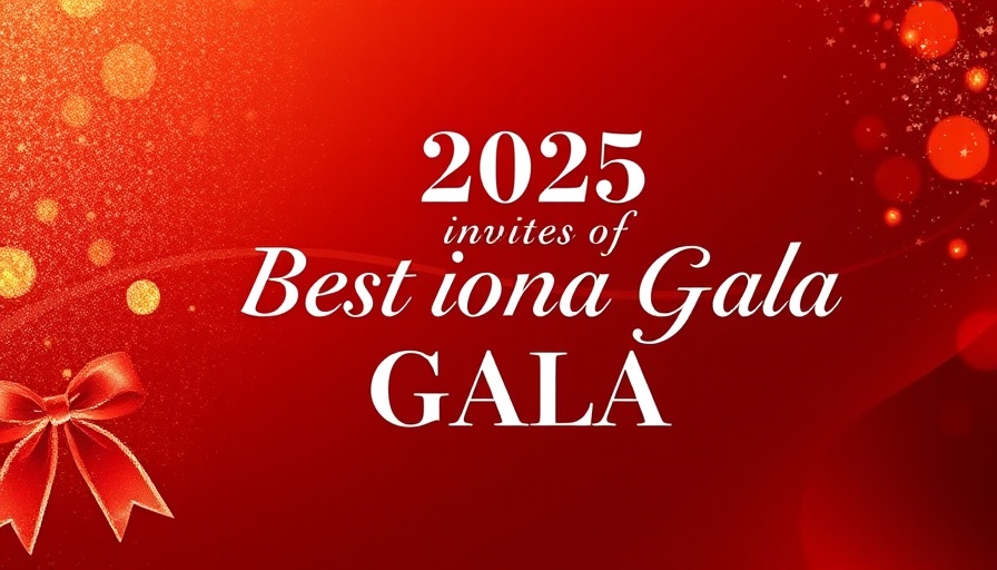 Elegant invitation banner for Best of Arizona Gala.