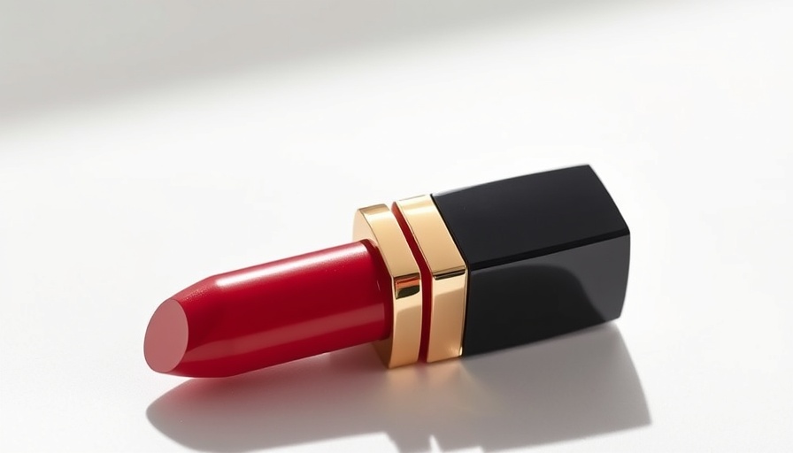 Elegant Chanel lipstick photographed in high detail.