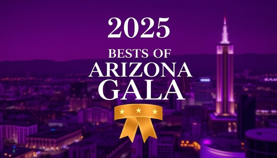 Elegant gala poster for sustainable event in Arizona.
