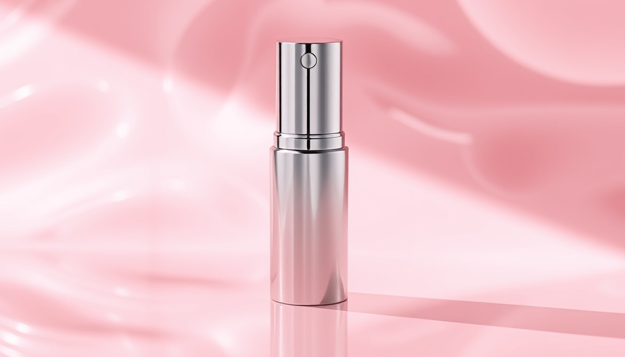 Gentle retinol for sensitive skin showcased on a soft pink glossy background.