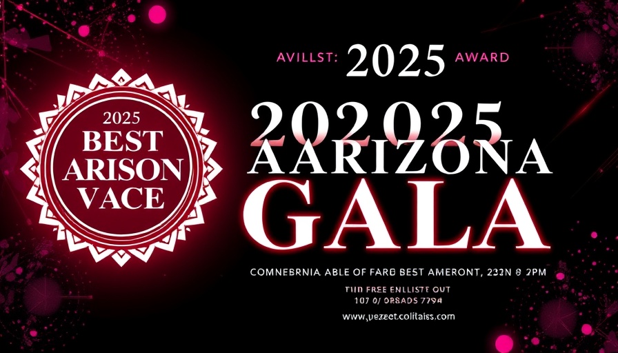 2025 Best of Arizona Gala invitation, promoting sustainability event.