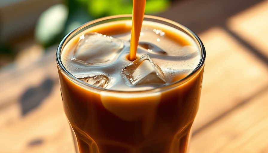 Starbucks Protein Cold Foam on iced coffee in glass.