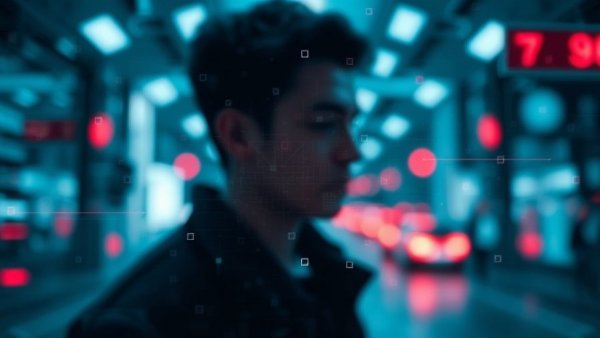 Abstract image on AI-generated content safety with digital icons.