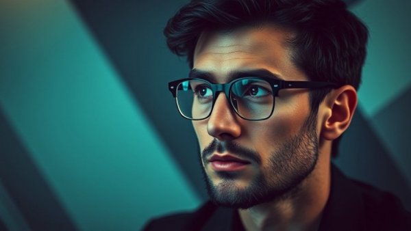 Vintage portrait of a man with glasses, Perplexity shifts from ads context.