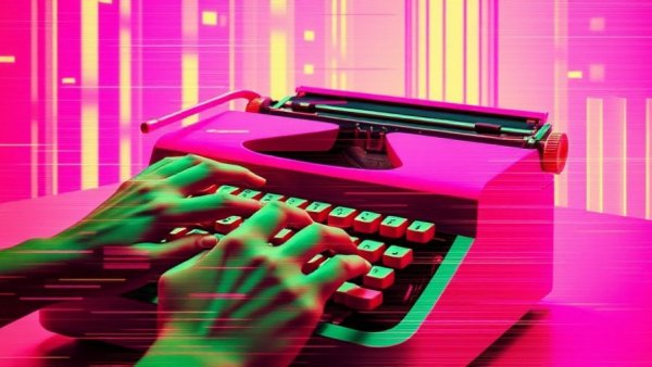 Surreal glitch art depicting AI Consent Controversy.