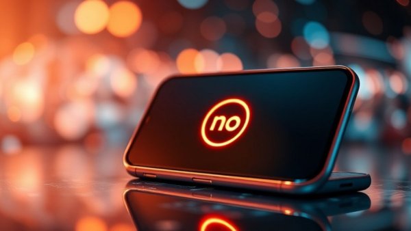 AI technology in cybersecurity concept with phone and logo.