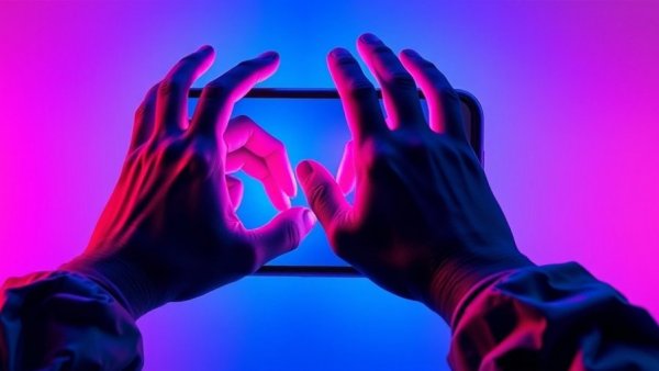 AI Companionship for Asexual Individuals depicted as hands connecting through a phone.
