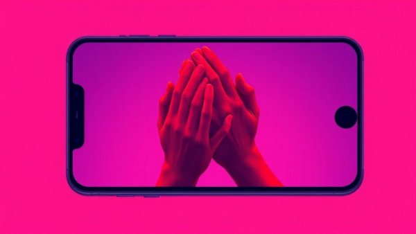Intimate digital embrace with AI companions.