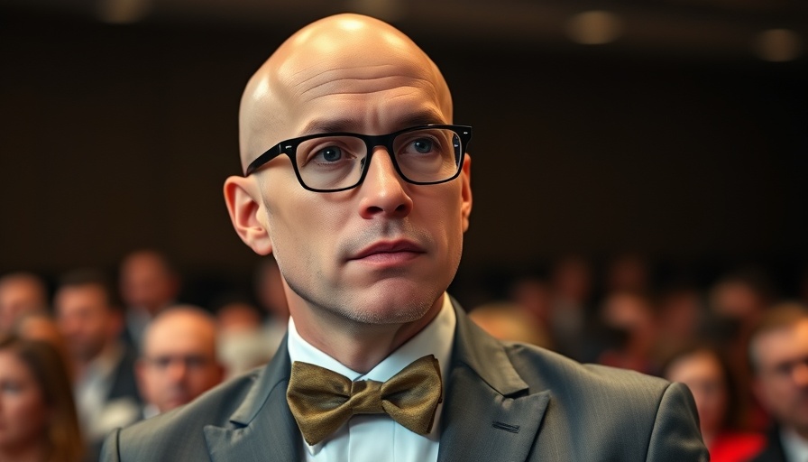 Man at formal event wearing glasses and bowtie, AI tools