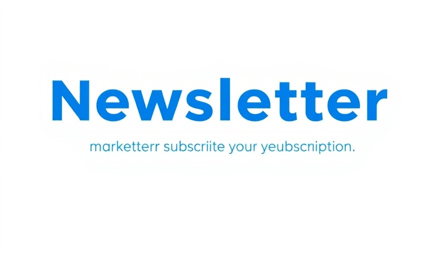 Marketing automation newsletter subscription prompt in blue text on white.