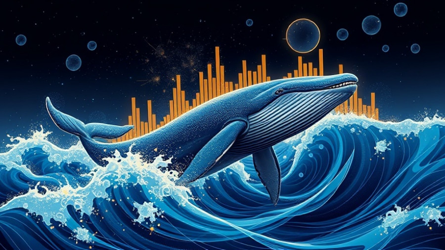 Surreal whale and data art representing AI for business innovation.