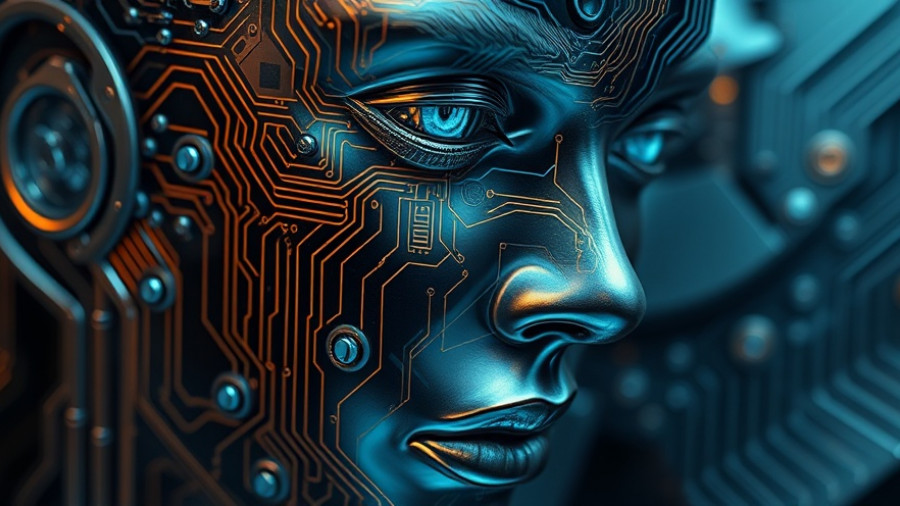 Intricate AI-inspired face contemplating, Can AI Suffer?